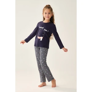 Dagi Navy Blue Pajamas Set