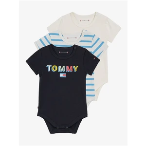 Tommy Hilfiger Body 3 ks dětské Černá