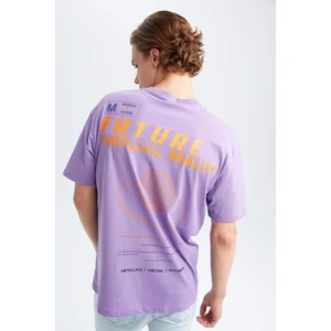 DEFACTO Boxy Fit Short Sleeve Minimal Print T-Shirt