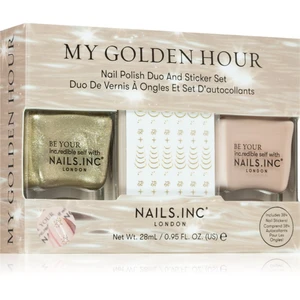 Nails Inc. My Golden Hour Nail Polish Duo and Sticker Set sada laků na nehty