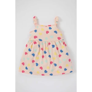 DEFACTO Baby Girl Patterned Strap Dress