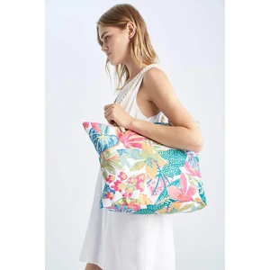 DEFACTO Women's Leaf Patterned Beach Bag