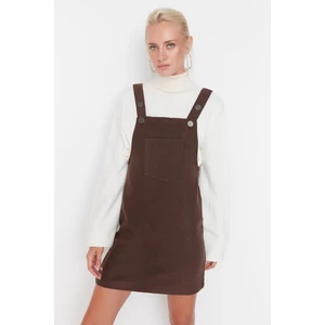 Trendyol Brown Mini Gilet Woven Dress