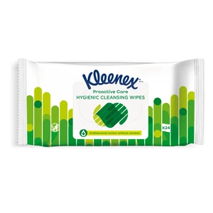 Kleenex Antibacterial Wet Wipes vlhčené ubrousky bez alkoholu 24 ks