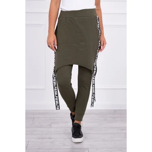 Pants/Suit with selfie lettering khaki