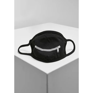 Zip Smile Face Mask Black