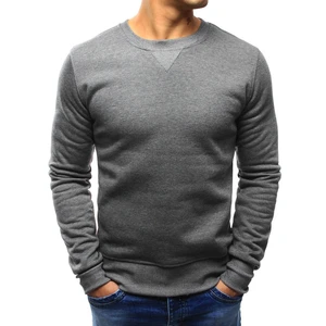 Men's sweatshirt without hood anthracite BX4823