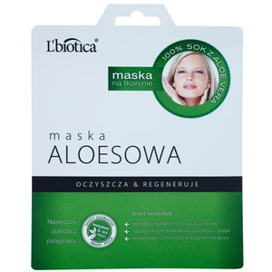 L’biotica Masks Aloe Vera plátenná maska s regeneračným účinkom 23 ml