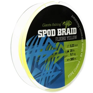 Giants fishing splétaná šňůra spod braid fluoro yellow 300 m - 0,22 mm 9,1 kg