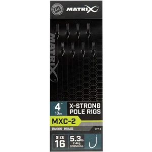 Matrix návazec mxc-2 x-strong pole rig barbless 10 cm - size 16 0,165 mm