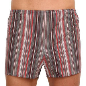 Classic men's shorts Foltýn red with oversized stripes