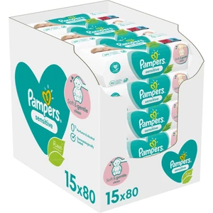 Pampers Sensitive dětské čisticí ubrousky 15 x 80 ks