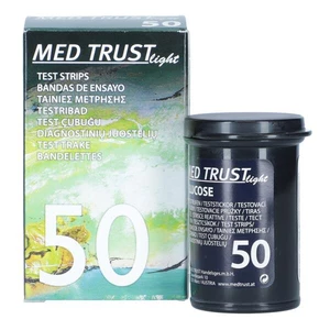 MED TRUST Light testovacie prúžky na meranie hladiny glukózy 1x50 ks