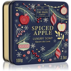 Scottish Fine Soaps Spiced Apple Luxury Soap luxusné tuhé mydlo v plechu 100 g