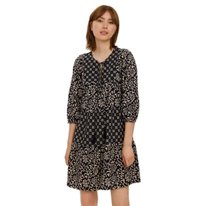 Vero Moda Dámske šaty VMMAYA Regular Fit 10276300 Irish Cream BLACK XL