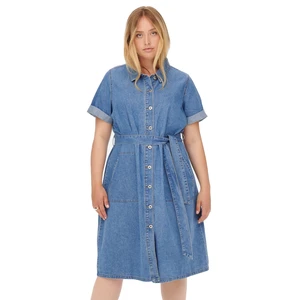 ONLY CARMAKOMA Dámské šaty CARJEN Relaxed Fit 15267446 Medium Blue Denim 6XL