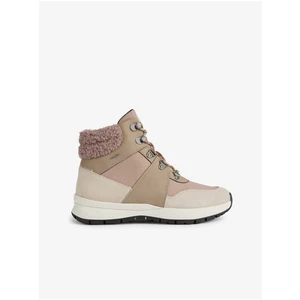 Light Pink Women's Ankle Boots with Suede Details Geox Bra - Women