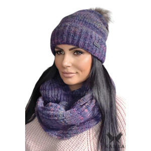 Női szett Kamea Kamea_Set_Hat&Chimney_K.21.237.12_Navy_Blue