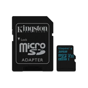 Pamäťová karta Kingston Canvas Go! MicroSDHC 32GB UHS-I U3 (90R/45W) + adapter (SDCG2/32GB) pamäťová karta micro SDHC • kapacita 32 GB • Class 10 • čí