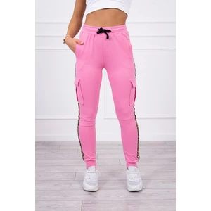 Pants cargo light pink