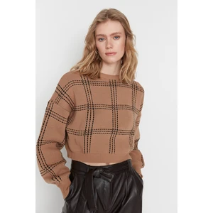 Trendyol Sweater - Brown - Regular fit