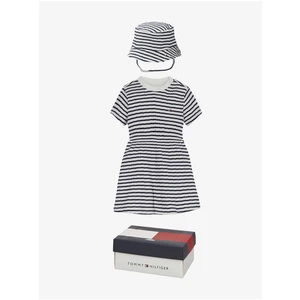 Tommy Hilfiger Set of girls' striped dress and hat in blue-white Tommy Hi - Girls