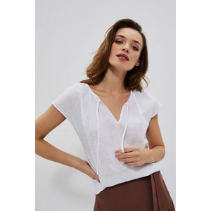 Cotton shirt blouse - white