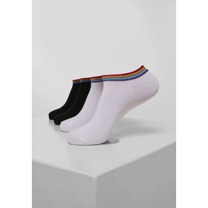 Rainbow Socks No Show 4-Pack Black/white