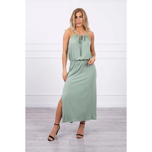 Boho dress with fly dark mint