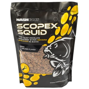 Nash drcené boilie scopex squid stabilised flake 1-2 mm hmotnost 1 kg