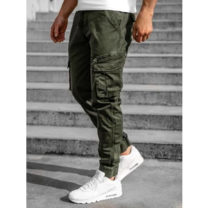 Tmavozelené pánske kapsáčové joggery Bolf CT6707S0