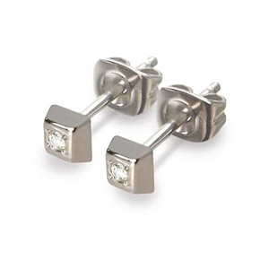 Boccia Titanium Titánové náušnice s diamantom 0538-01