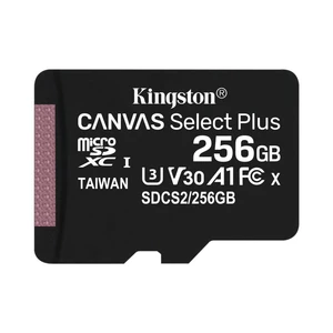 Kingston Canvas SeIect Plus Micro SDXC 256GB, UHS-I A1, Class 10 - rýchlosť 100/85 MB/s (SDCS2/256GBSP)