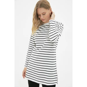 Trendyol White Striped Knitted Tunic