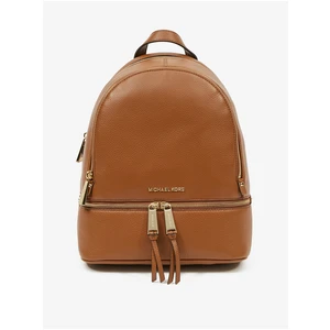 Brown Women's Leather Backpack Michael Kors Rhea - Women