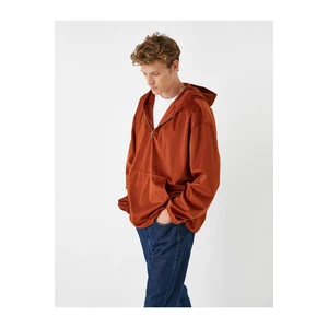 Koton Corduroy Hooded Shirt Sweatshirt