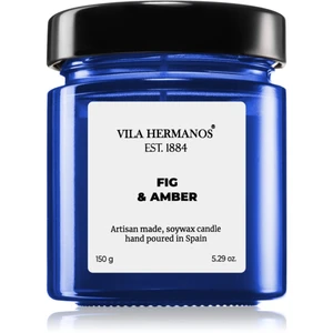 Vila Hermanos Apothecary Cobalt Blue Fig & Amber vonná svíčka 150 g