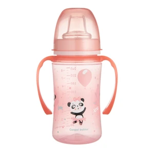 Canpol babies Nevylévací hrníček EasyStart - Panda - růžový