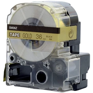 Epson LC-SM36ZW, 36mm x 8m, černý tisk / zlatý podklad, kompatibilní páska