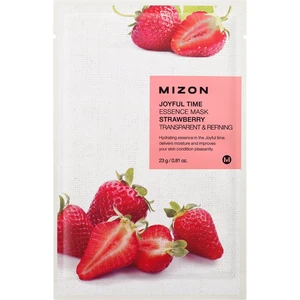 Mizon Plátýnková 3D maska s jahodami pro zjemnění a antioxidaci pleti Joyful Time (Essence Mask Strawberry) 23 g