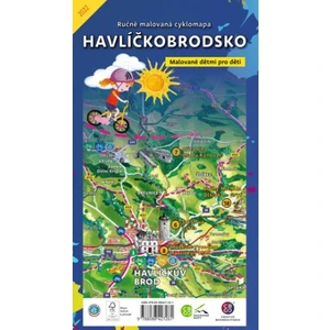 Ručně malovaná cyklomapa Havlíčkobrodsko