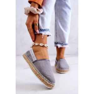 Dámské espadrilky Slip-on Big Star - světle šedivé