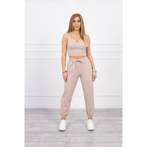 Set of top+pants beige