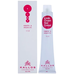 Kallos KJMN Cream Hair Colour Keratin & Argan Oil barva na vlasy s keratinem a arganovým olejem odstín 5.5 Light Mahogany Brown 100 ml