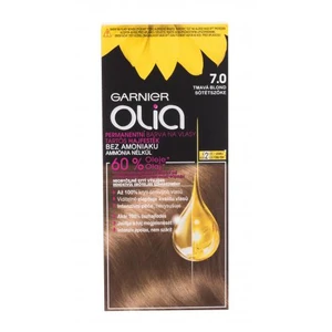 Garnier Olia 50 g farba na vlasy pre ženy poškodená krabička 7,0 Dark Blonde na všetky typy vlasov; na farbené vlasy