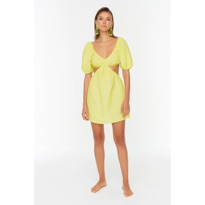 Trendyol Green Cut Out Detailed Beach Beach Dress