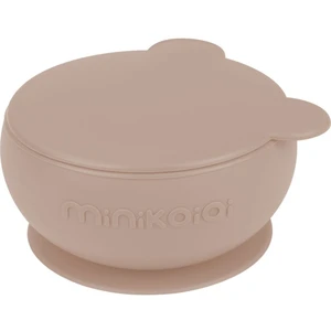 Minikoioi Suction Bowl silikónová miska s prísavkou Bubble Beige 1 ks