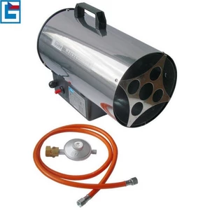 Vykurovacie telesá Güde GGH 10 INOX (85005) plynové nerez plynové topidlo • topný výkon 10 kW • pojistka proti zlomení • výkon dmychadla 500 m3/hod. •