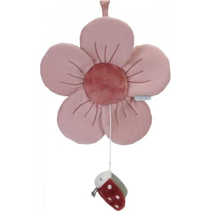 Little Dutch Music Box Toy Pink Flower kontrastní závěsná hračka s melodií