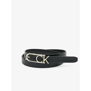 Černý dámský kožený pásek Calvin Klein - Dámské